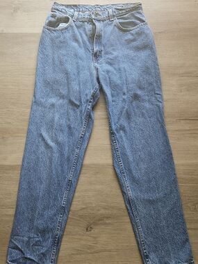 Vintage 90s Open Trails Light Wash Mom Jeans High Rise Straight Leg Denim